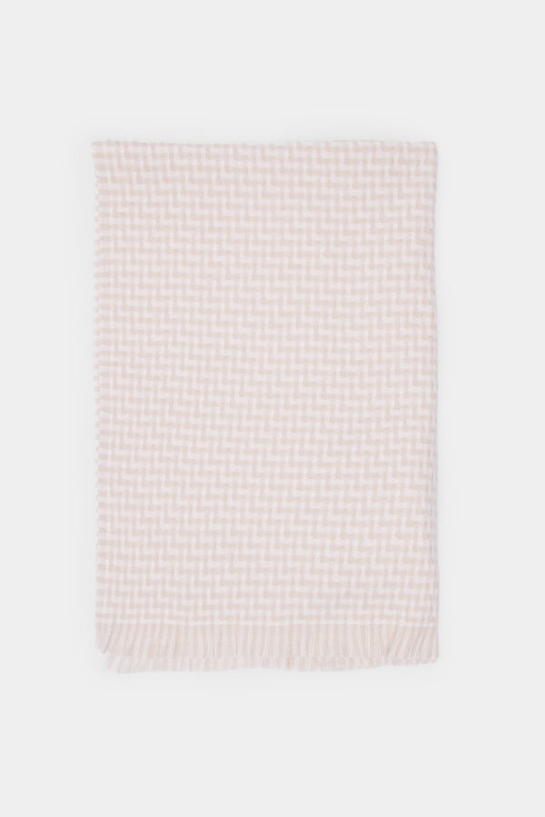 Springfield Bufanda bicolor estructura beige