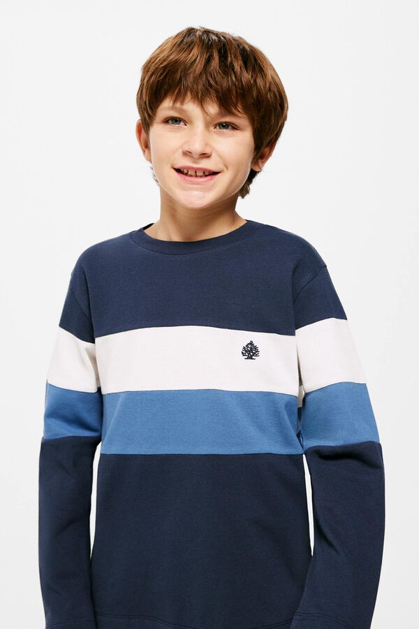 Springfield Kids Camiseta block color ni&ntilde;o azul