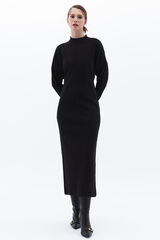 Oxxo Vestido comprido com abertura preto