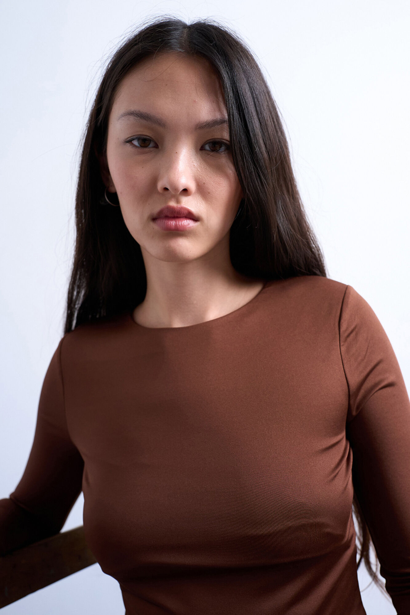 Topshop Top de cuello redondo