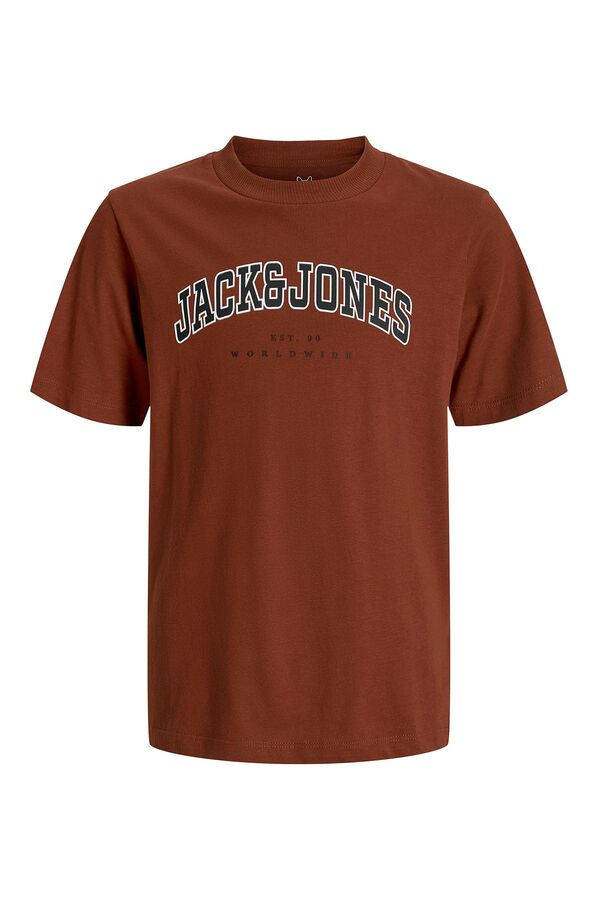 Jack & Jones Junior T-shirt relaxada logo vermelho