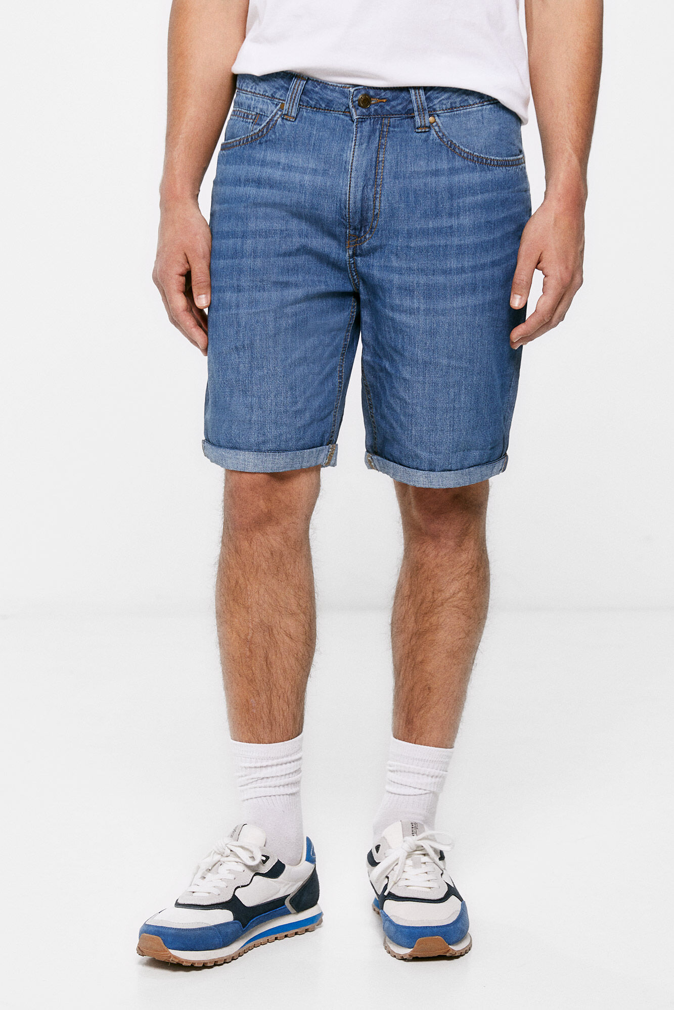 Springfield Bermuda regular de ganga ultraleve lavagem m&eacute;dia