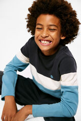 Springfield Kids Camiseta color block ni&ntilde;o azul