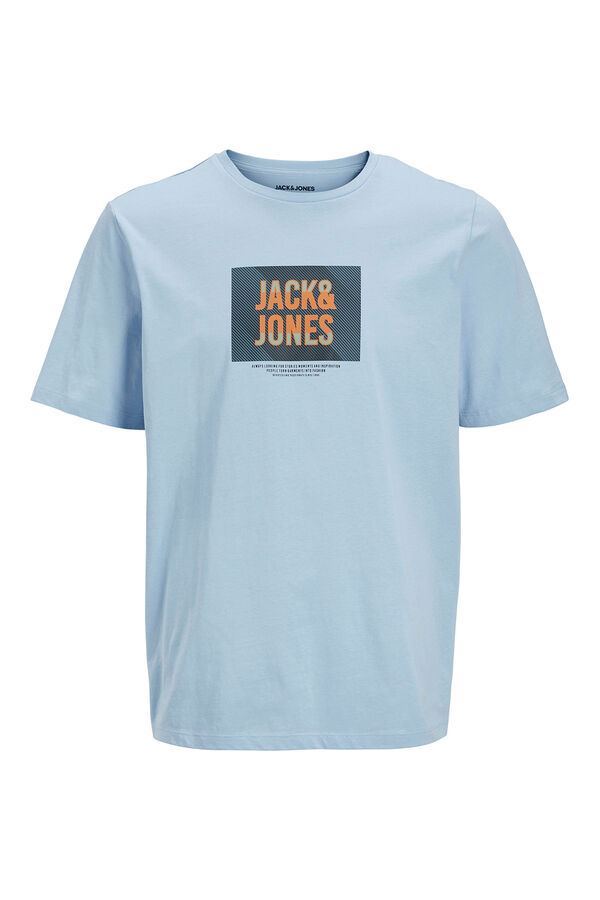 Jack & Jones PLUS Pacote x3 camisetas de ajuste padr&atilde;o azul