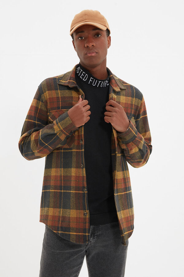 Trendyol Sobrecamisa de cuadros rojo