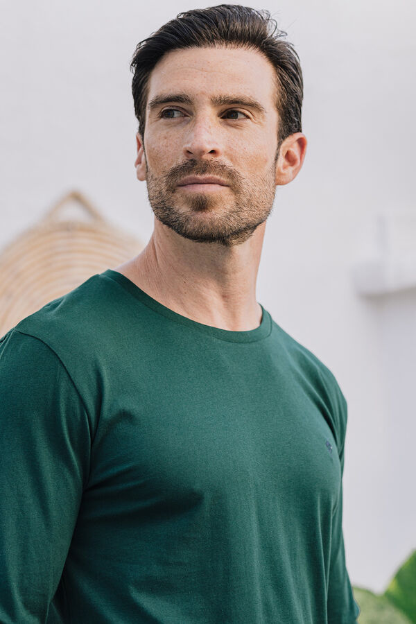 Celopman Camiseta Básica M/L   verde