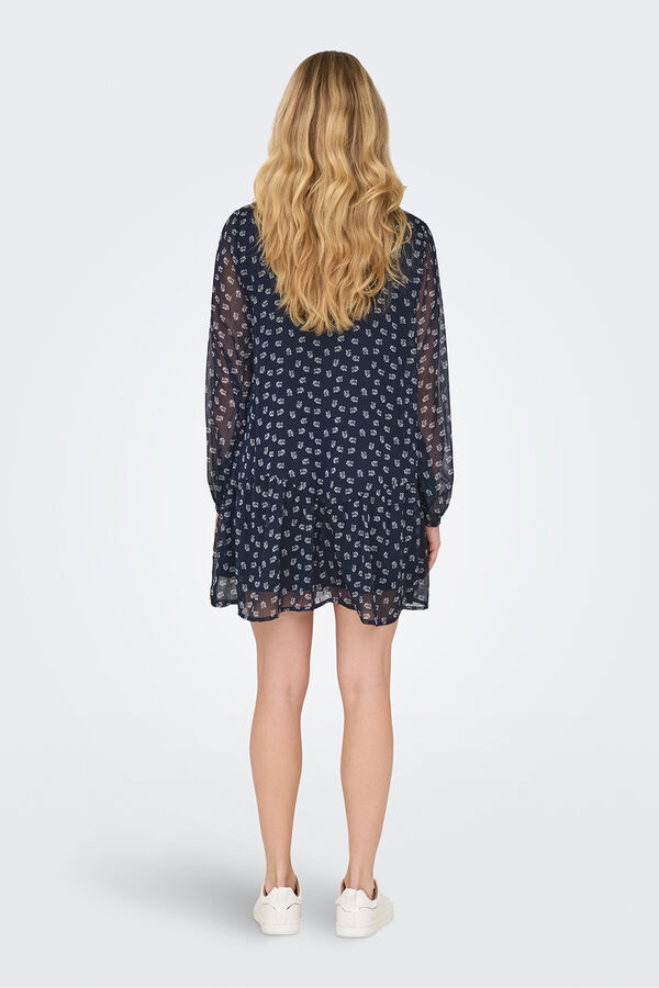 Only Vestido corto de gasa azul