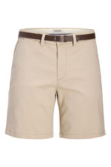 Jack & Jones PLUS Bermudas chino con cintur&oacute;n beige