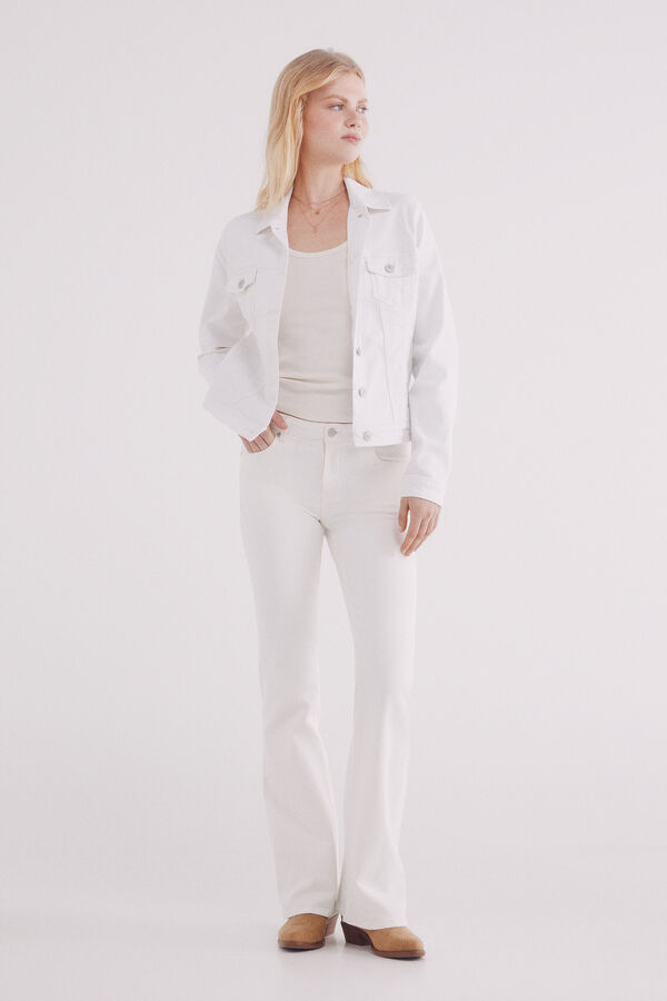 Springfield Cazadora vaquera color algod&oacute;n blanco