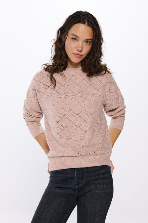 Springfield Jersey pointelle lentejuelas nude