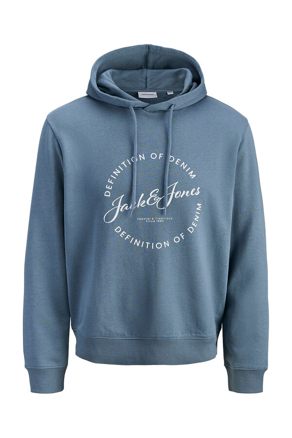 Jack & Jones Sweatshirt com capuz em felpa suave azul