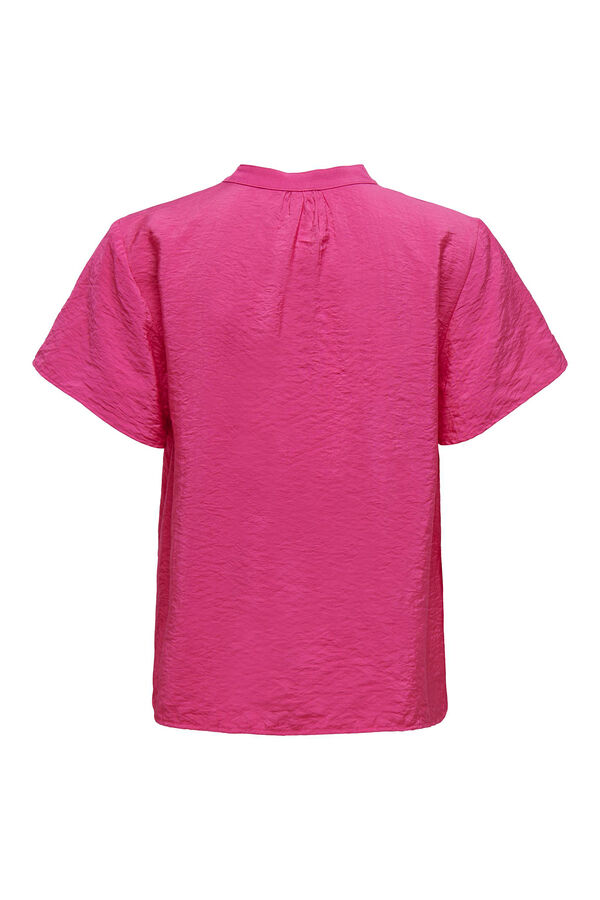 JDY Blusa de manga curta rosa