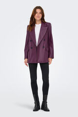 Only Blazer trespassado de couro vegano rosa