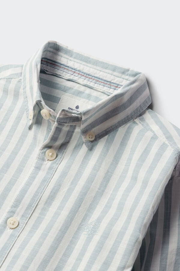 Springfield Kids Camisa cotton slub ni&ntilde;o azul