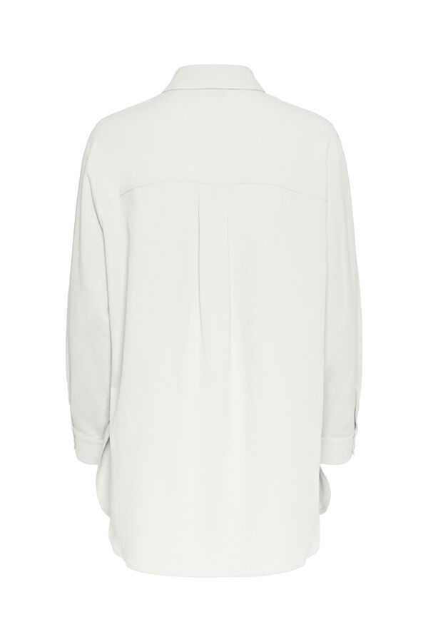 Pieces Camisa longa oversized branco