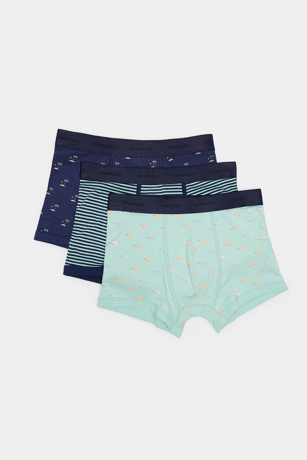 Springfield Pack 3 boxers estampados verde