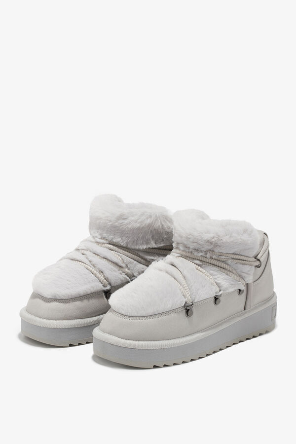 D. Franklin Botines Nordic bajos con forro de pelo interior gris