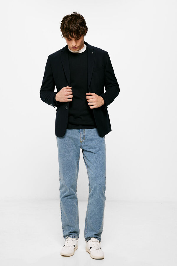 Springfield Blazer olho de p&aacute;ssaro azul