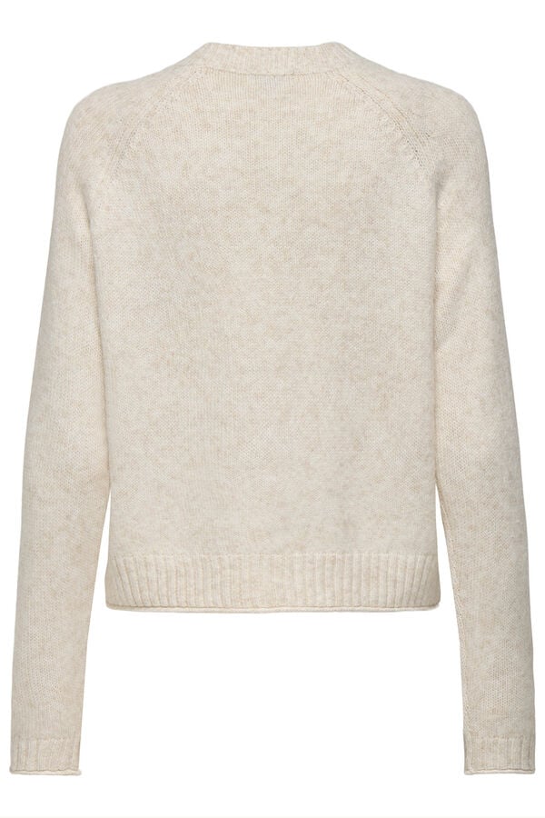 JDY Jersey cuello redondo blanco