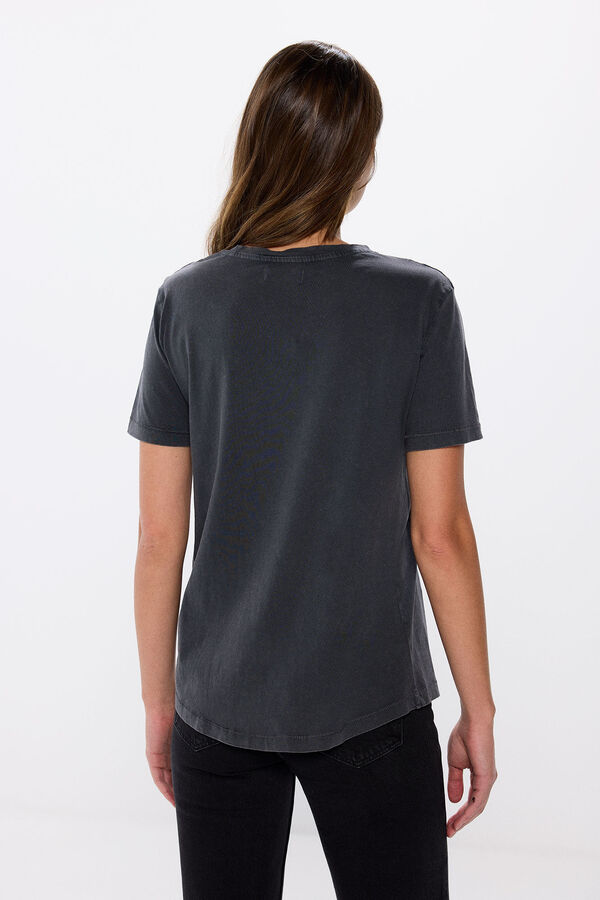 Springfield Camiseta gr&aacute;fica algod&oacute;n gris
