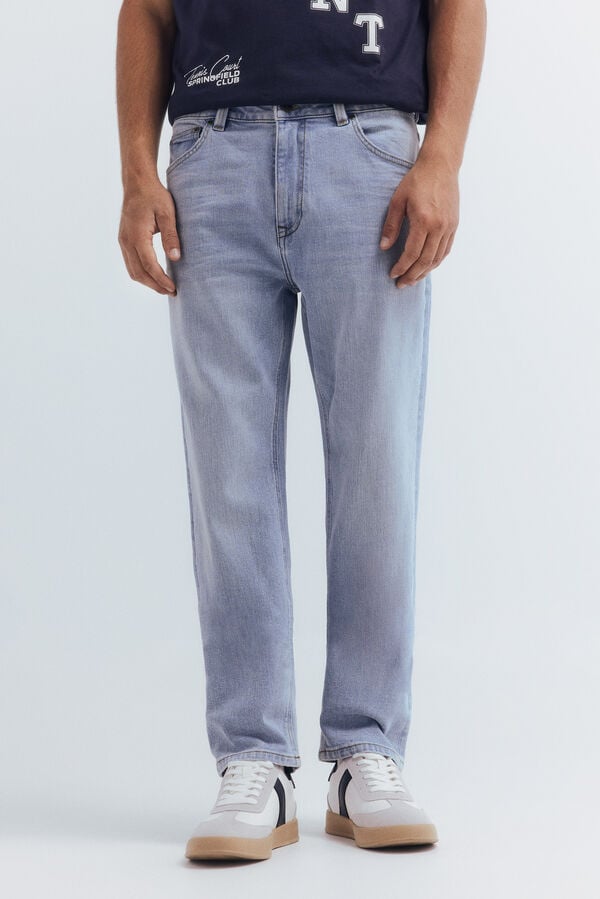 Springfield Vaquero lavado claro straight fit azul