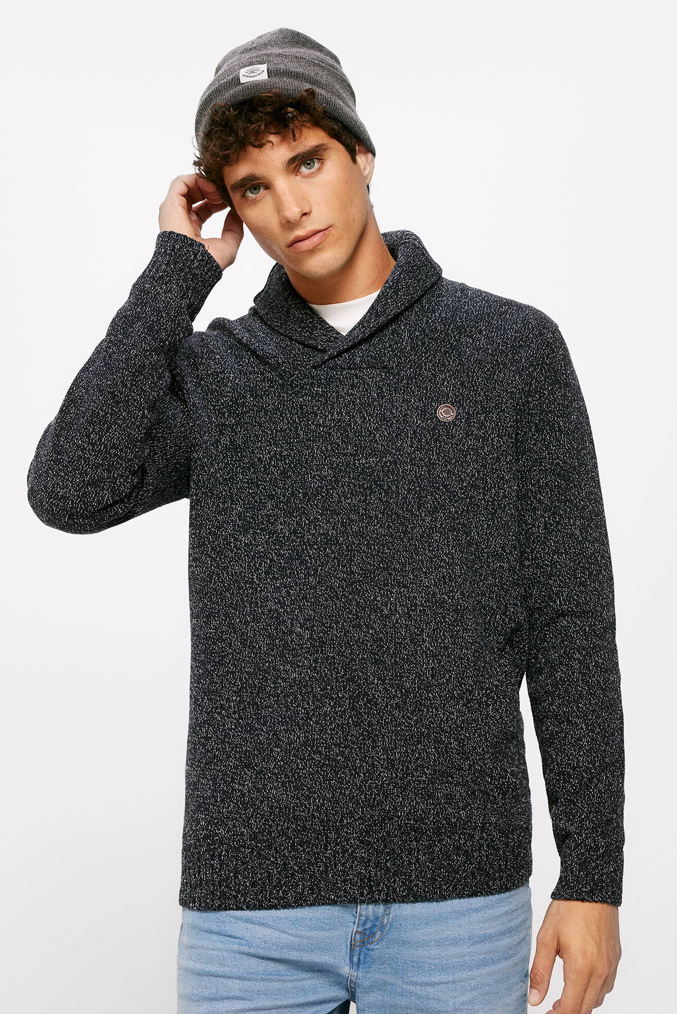 Springfield Camisola tor&ccedil;al gola smoking