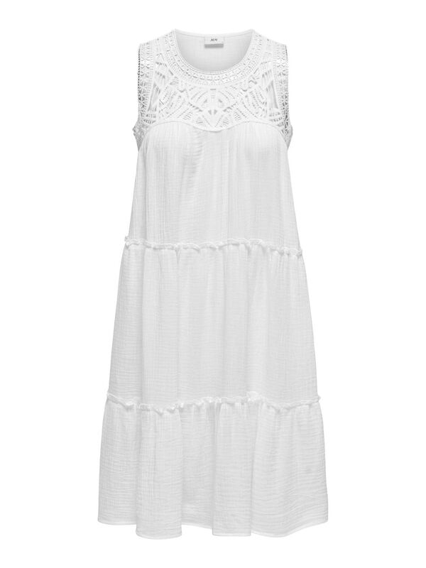 JDY Vestido corto encaje blanco