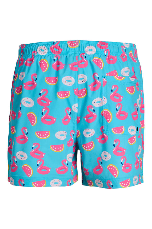 Jack & Jones PLUS Maiô estampado PLUS azul