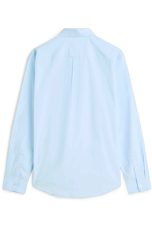 Tommy Jeans Camisa regular de popel&iacute;n azul