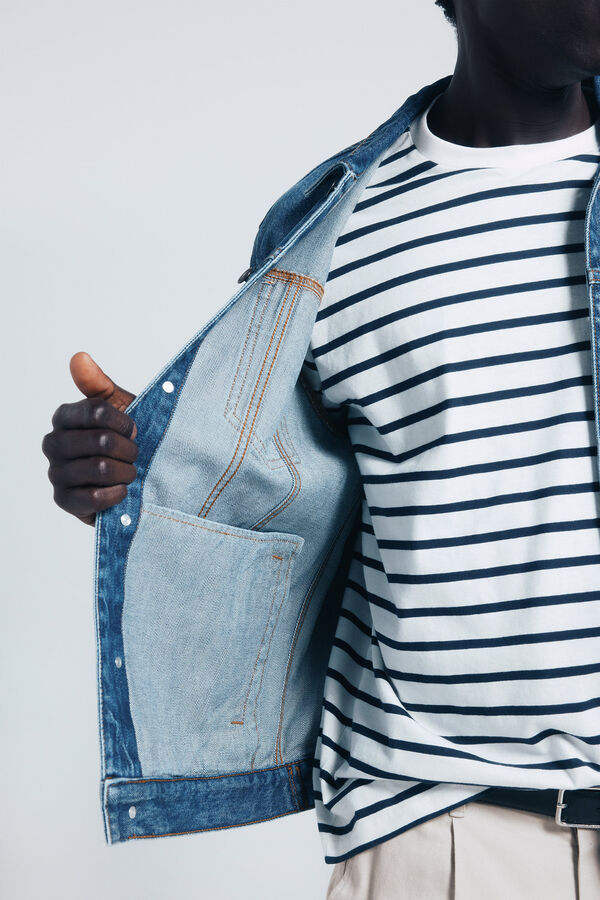Springfield Blus&atilde;o denim b&aacute;sico azul