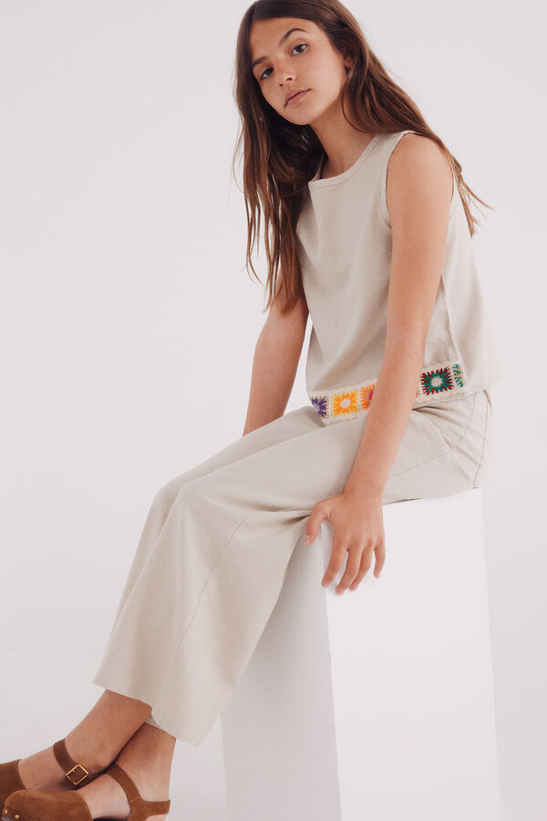 Springfield Kids Cal&ccedil;as linho menina branco