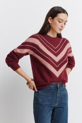 Springfield Camisola Chevron lurex vermelho