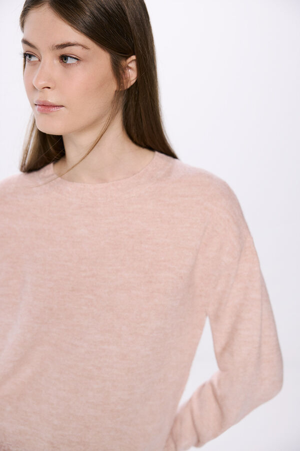 Springfield Suéter com riscas em relevo rosa