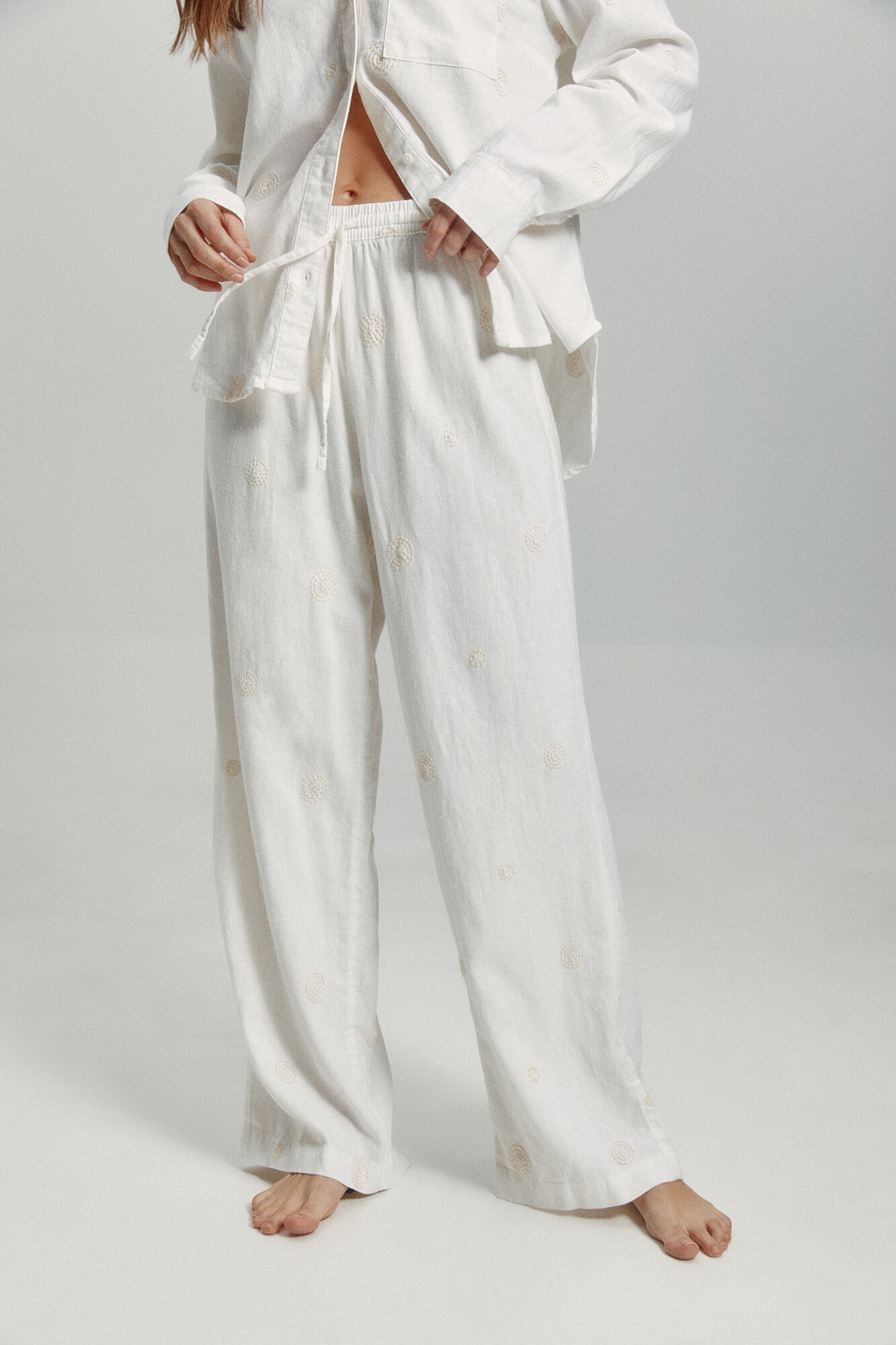 Only Cal&ccedil;as de linho larga