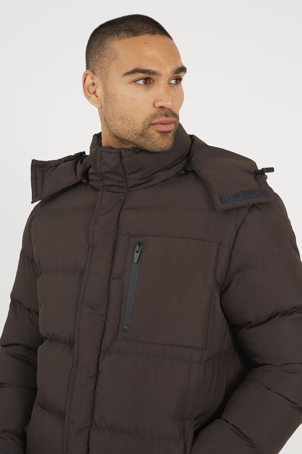 Brave Soul Casaco comprido acolchoado castanho