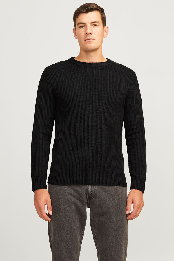 JJ REBEL Jersey b&aacute;sico liso negro