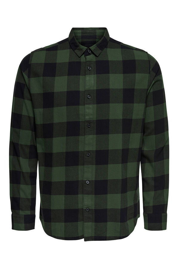 Only & Sons Camisa manga de manga comprida verde
