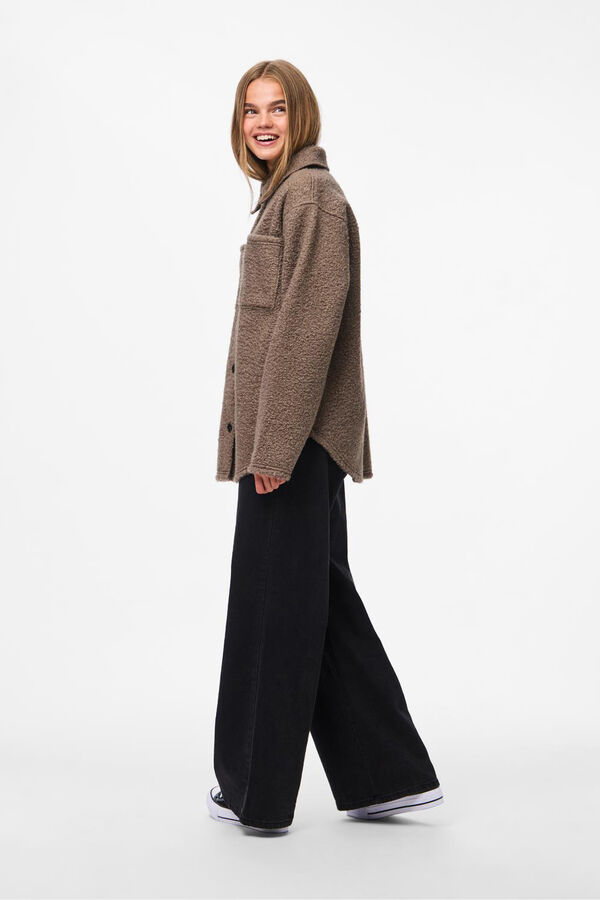 Pieces Chaqueta teddy cru