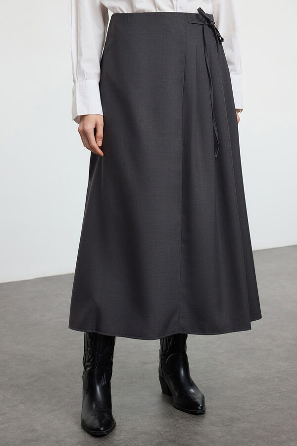 Trendyol Falda plisada gris