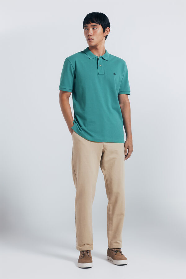 Springfield Polo piqu&eacute; b&aacute;sico regular fit verde