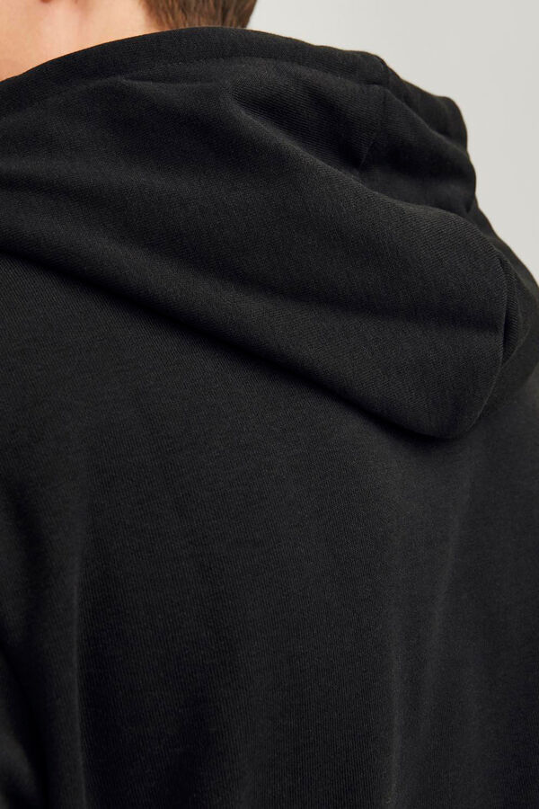 Jack & Jones Sweatshirt com capuz e ajuste padr&atilde;o preto