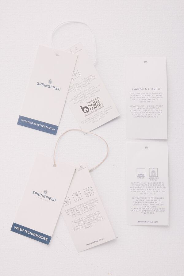 Springfield Bermuda color lavada slim fit estampado