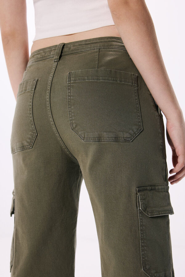 Springfield Pantal&oacute;n cargo algod&oacute;n kaki