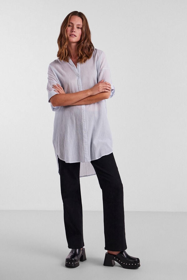 Pieces Camisa de manga corta azul