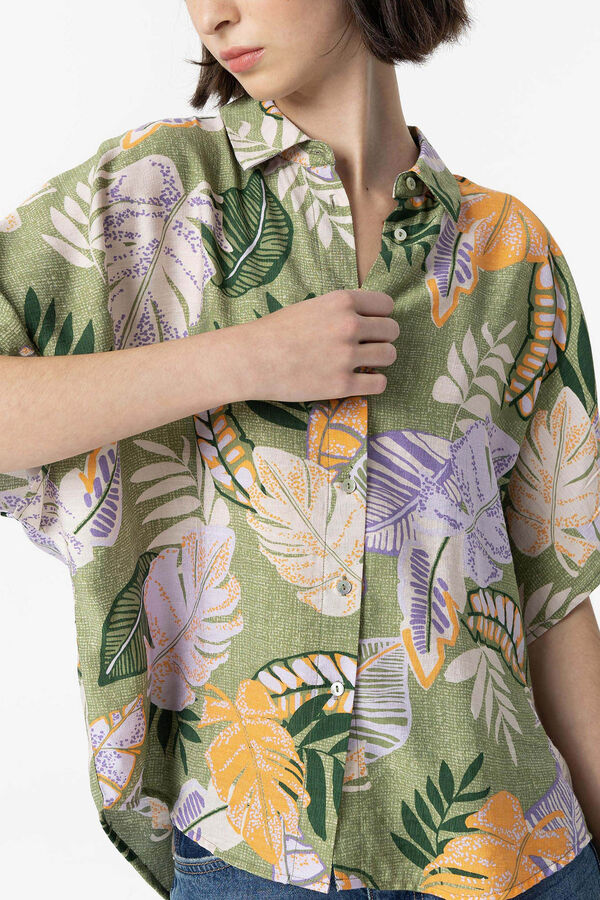 Tiffosi Blusa Estampada coral