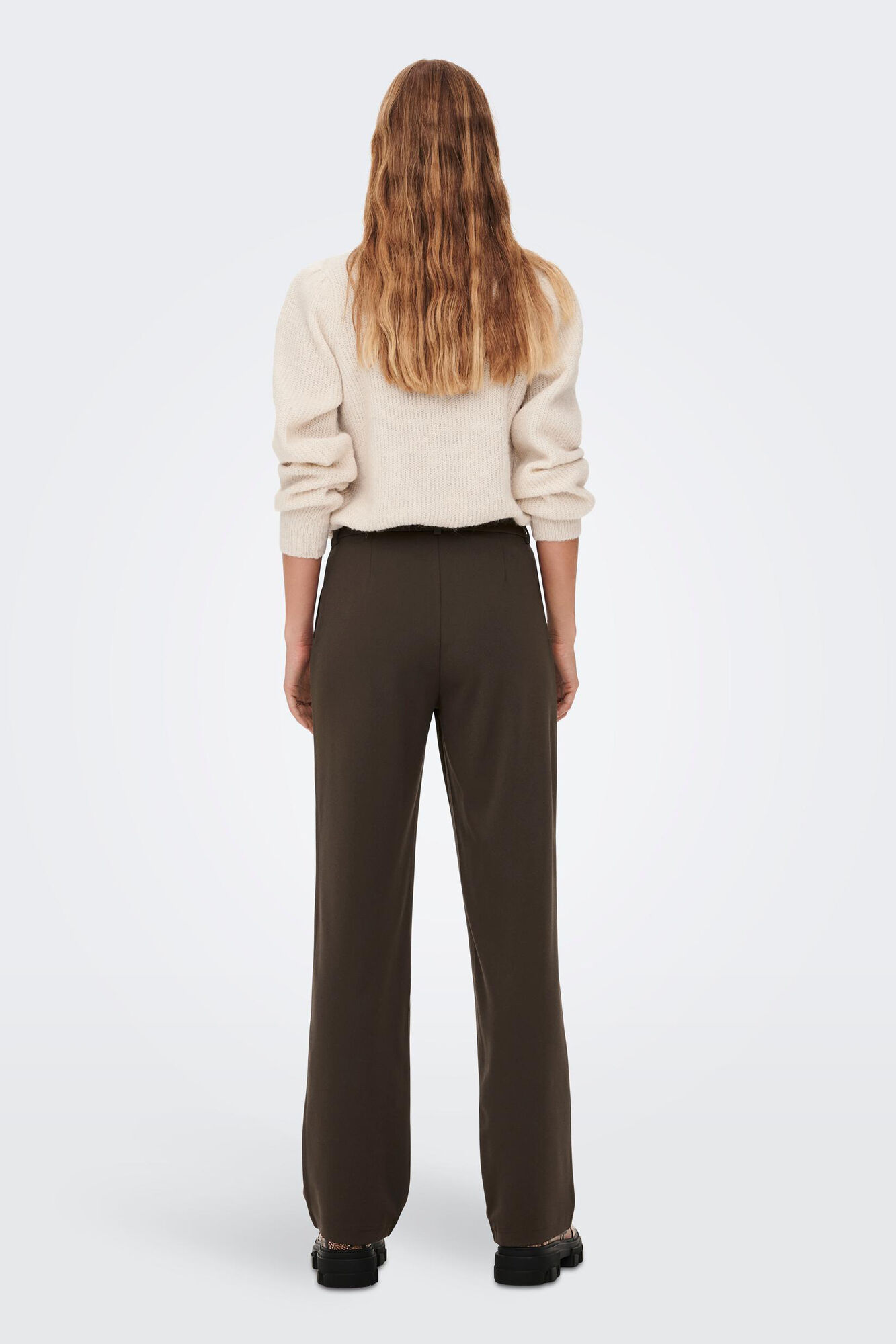 JDY Cal&ccedil;a corte reto de cintura m&eacute;dia