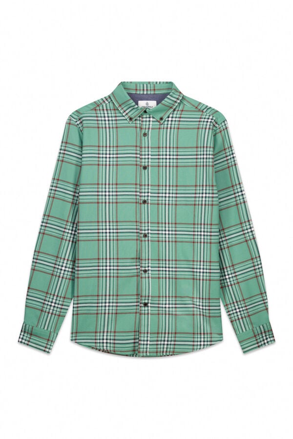 Springfield Camisa cuadros verde