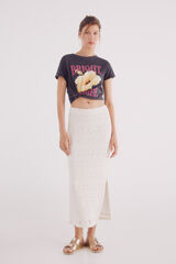 Springfield Falda crochet midi amarillo