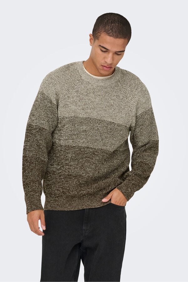 Only & Sons Jersey cuello redondo gris