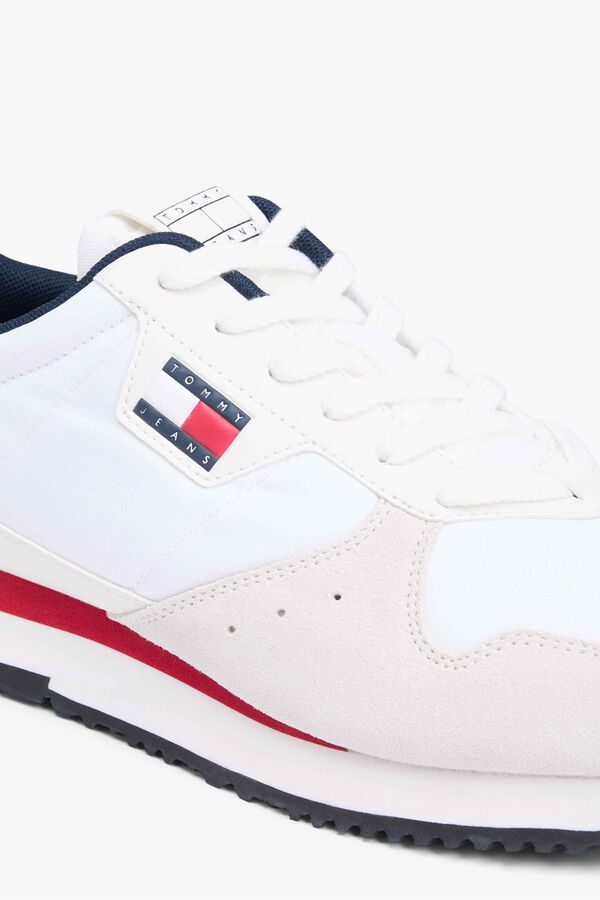 Tommy Jeans Sapatilhas runner Tommy Jeans brancas com detalhes em contraste branco